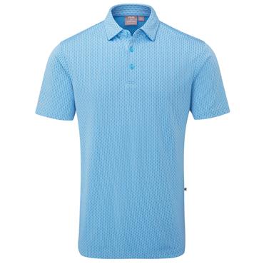 Ping Gents Hershel Diamond Polo Shirt Baltic Sea