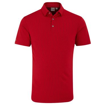 Ping Gents Hershel Diamond Polo Shirt Rich Red