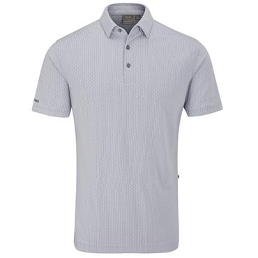 Ping Gents Hershel Diamond Polo Shirt Silver Multi