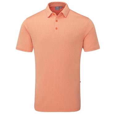 Ping Gents Hershel Diamond Polo Shirt Wild Salmon