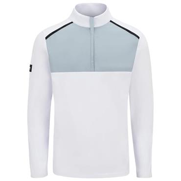 Ping Gents Keeton ½ Zip Midlayer Top White - Pearl Grey