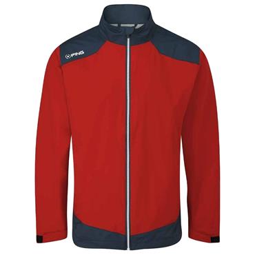 Ping Gents Aquadrive Waterproof Full Zip Jacket Classic Red - Oxford Blue