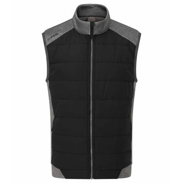 Ping Gents Aiden Hybrid Fleece Vest Asphalt Marl - Black