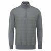 Ping Gents Connell Hybrid ¼ Zip Insulated Sweater French Grey Marl
