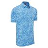 Ping Gents Marek Camo Jacquard Polo Shirt Baltic Sea Multi