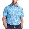 Ping Gents Marek Camo Jacquard Polo Shirt Baltic Sea Multi