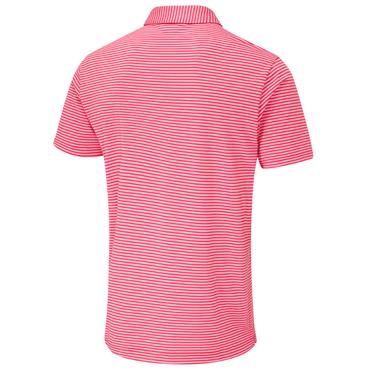 Ping Gents Langford Polo Shirt Pink - White
