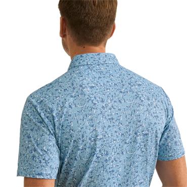Ping Gents Gilmore Printed Polo Shirt Dusty Blue