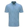Ping Gents Gilmore Printed Polo Shirt Dusty Blue