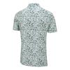 Ping Gents Gilmore Printed Polo Shirt White - Gorse Green Multi