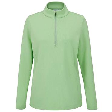 Ping Ladies Lyla Half Zip Ribbed Fleece Tranquil Blue