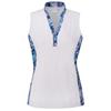 Ping Ladies Bardot Sleeveless Polo Shirt White - Laguna Multi