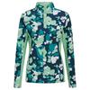 Ladies Lolette Printed Long Sleeve Top Emerald Multi - Mint