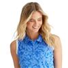 Ping Ladies Colleen Sleeveless Printed Polo Shirt Cornflower Blue