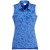 Ping Ladies Colleen Sleeveless Printed Polo Shirt Cornflower Blue