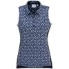 Ping Ladies Colleen Sleeveless Printed Polo Shirt Paradise Garden - Navy