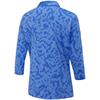 Ping Ladies Lunette 3/4 Sleeve Jacquard Polo Shirt Cornflower Blue