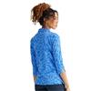 Ping Ladies Lunette 3/4 Sleeve Jacquard Polo Shirt Cornflower Blue