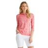 Ping Ladies Lunette 3/4 Sleeve Jacquard Polo Shirt Sweet Pea