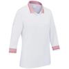 Ping Ladies Lindsey 3/4 Sleeve Polo Shirt White - Sweet Pea