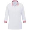 Ping Ladies Lindsey 3/4 Sleeve Polo Shirt White - Sweet Pea