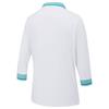 Ping Ladies Lindsey 3/4 Sleeve Polo Shirt White - Bright Aqua