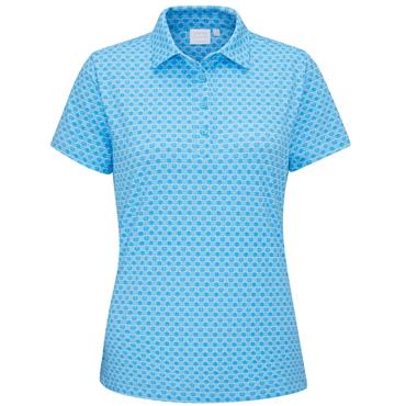 Ping Ladies Aeria Polo Shirt Azure Geo