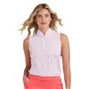Ping Ladies Penola Sleeveless Polo Shirt Fuchsia Foliage