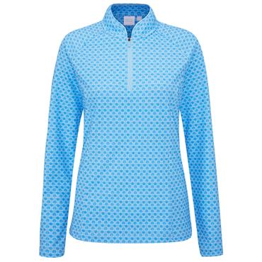 Ping Ladies Arwen Midlayer Top Azure Geo