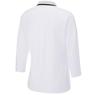 Ping Ladies Alicia Long Sleeve Polo Shirt White Pebble