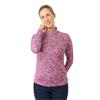 Pure Golf Ladies Arusha Long Sleeve Midlayer Top Plum Ripple