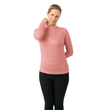 Pure Golf Ladies Arusha Long Sleeve Midlayer Top Woven Chantilly