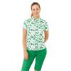 Pure Golf Ladies Amity Polo Shirt Wild Peony Emerald