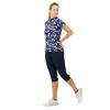 Pure Golf Ladies Amity Polo Shirt Wild Peony Navy