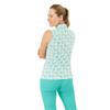 Pure Golf Ladies Amity Sleeveless Polo Shirt Floating Palms White