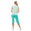 Pure Golf Ladies Amity Sleeveless Polo Shirt Floating Palms White