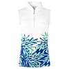 Pure Golf Ladies Carly Sleeveless Polo Shirt Floating Palms Yale
