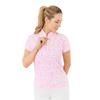 Pure Golf Ladies Bea Cap Sleeve Polo Shirt Soft Sakura