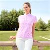 Pure Golf Ladies Bea Cap Sleeve Polo Shirt Soft Sakura