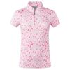 Pure Golf Ladies Bea Cap Sleeve Polo Shirt Soft Sakura
