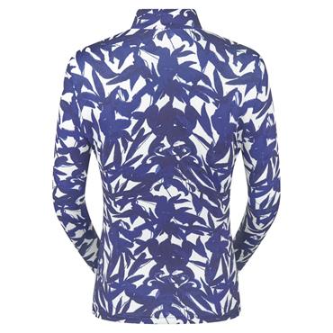 Pure Golf Ladies Serenity Long Sleeve ¼ Zip Top Wild Peony Navy