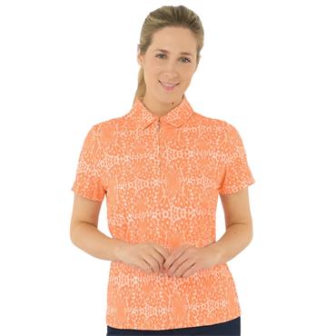 Pure Golf Ladies Amity Polo Shirt Cantaloupe