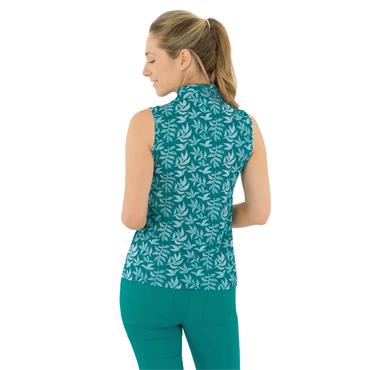 Pure Golf Ladies Amity Sleeveless Polo Shirt Teal