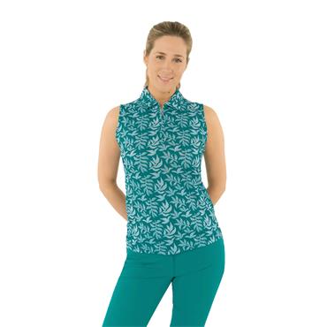 Pure Golf Ladies Amity Sleeveless Polo Shirt Teal