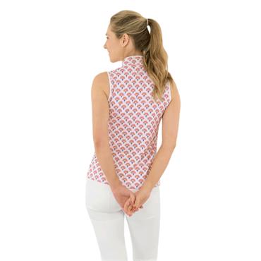 Pure Golf Ladies Ellen Sleeveless Polo Shirt Mediterranean Sunset