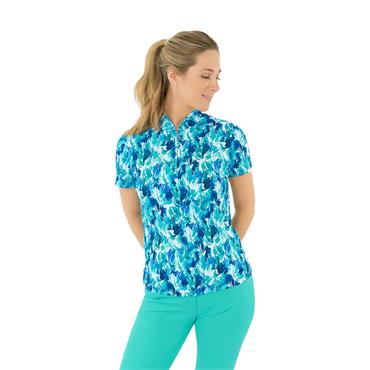 Pure Golf Ladies Ellen Polo Shirt Water Lily