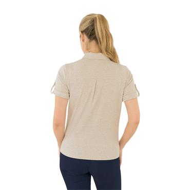 Pure Golf Ladies Imy Buttoned Polo Shirt Sandstone