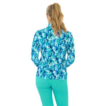 Pure Golf Ladies Balance ¼ Zip Mid Layer Water Lily
