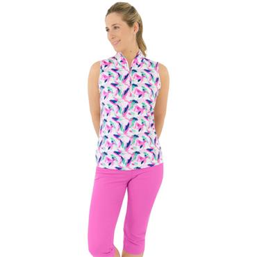 Pure Golf Ladies Ellen 2 Sleeveless Polo Shirt Paradise