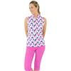 Pure Golf Ladies Ellen 2 Sleeveless Polo Shirt Paradise